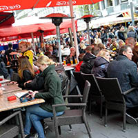 die Terrasse des Mississippi - ein Logenplatz im Bermuda3Eck